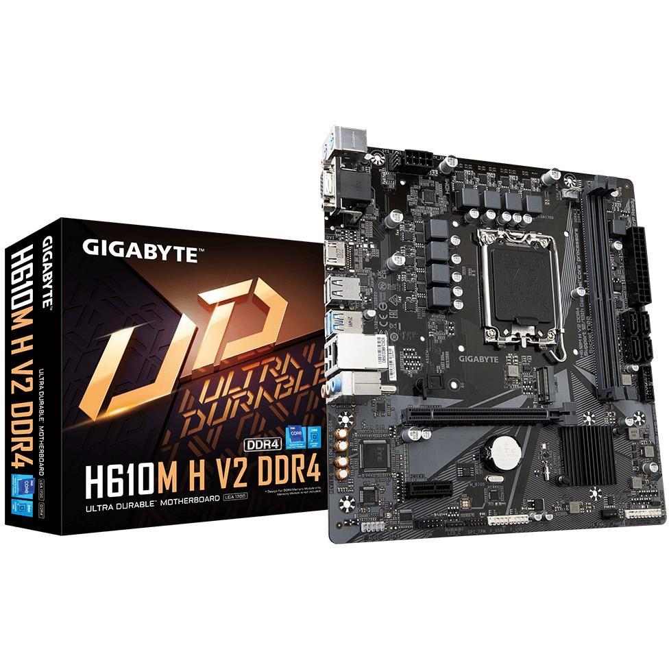Pllakë Amë MB Intel GIGABYTE H610M H V2 DDR4, LGA1700, H610, Micro ATX, DDR4 - 1
