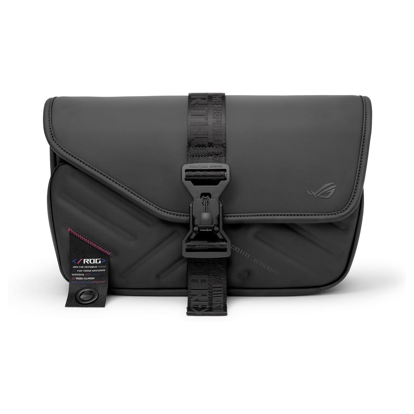 Çantë ASUS ROG SLASH Sling Bag 4.0, BC3004, për ROG Ally, Rezistente ndaj ujit, FIDLOCK, 0.6 kg - Zezë
