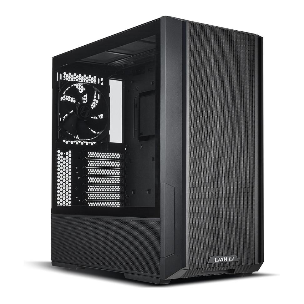 Kasë Lian Li LANCOOL 216 / E-ATX Mid-Tower / 2x160mm PWM (Para) + 1x140mm PWM (Prapa) / 2xUSB Type-A + USB Type-C / Xham i Temperuar + Panel Mesh – Zezë