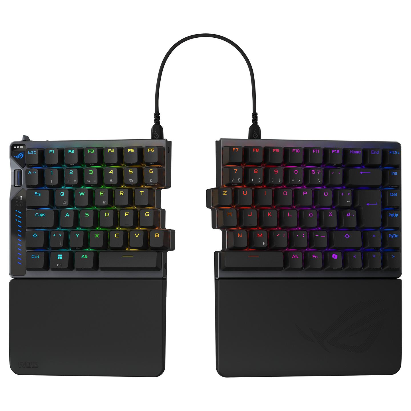 Tastierë Gaming ASUS ROG Falcata / USB + 2.4 GHz + Bluetooth 5 / Mekanike Magnetike ROG HFX V2 / 75% / QWERTZ / German / RGB - Zezë - 4
