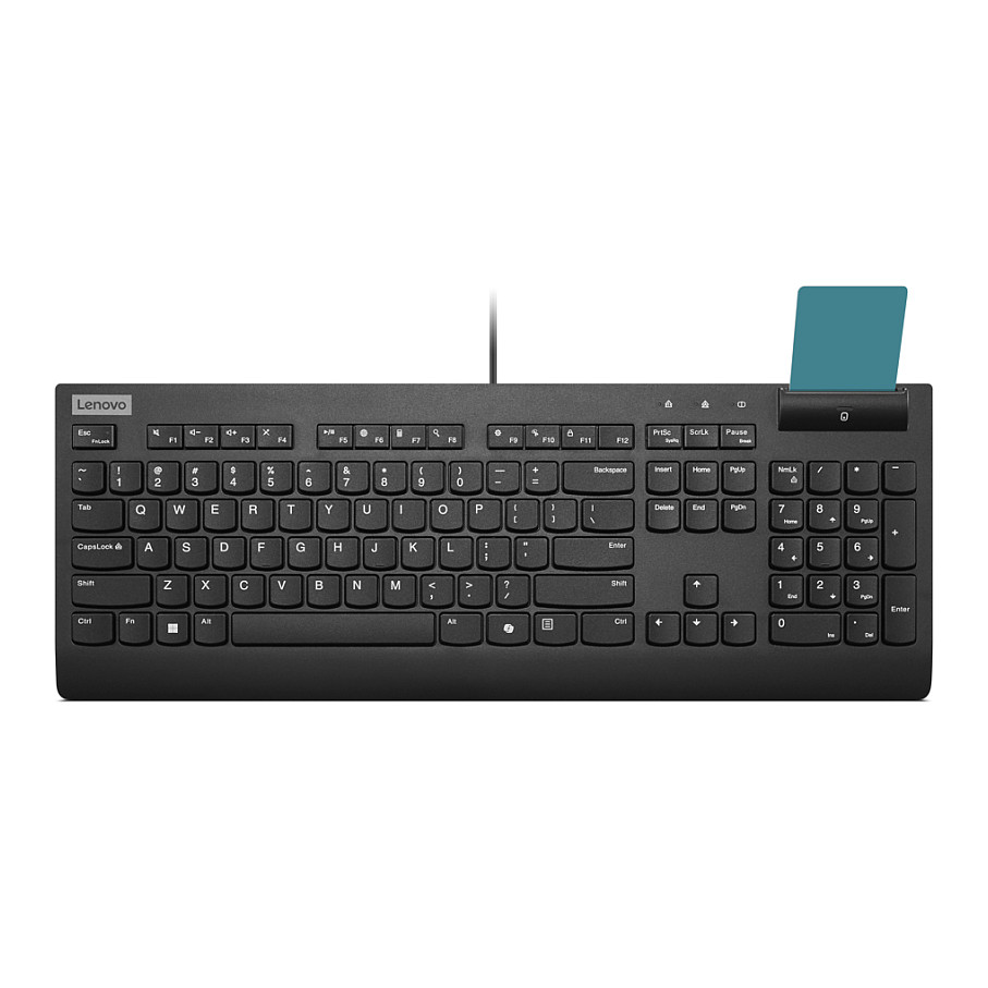 Tastierë Me kabllo Lenovo Smartcard Wired Keyboard II / QWERTZ DE Layout – Zezë - 1