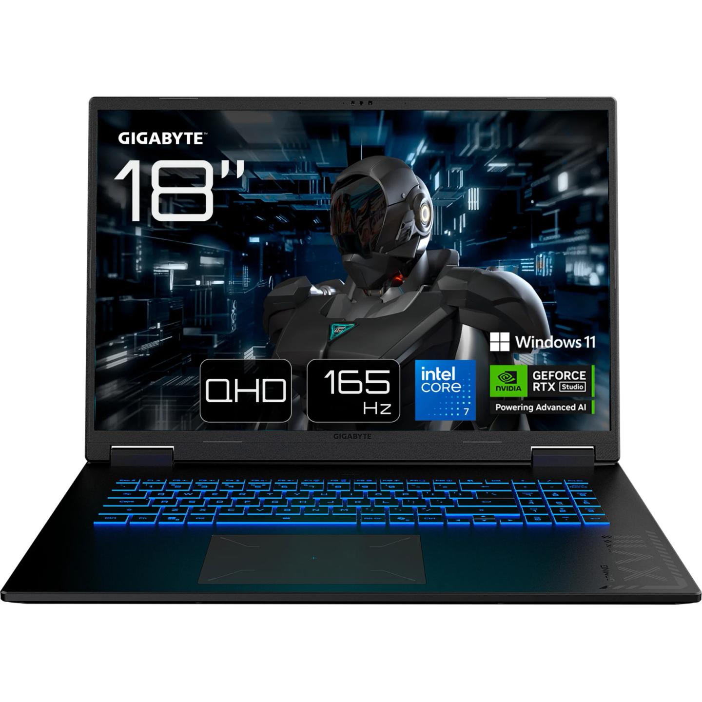 Laptop Gaming GigaByte A18 PRO DXJ / Core 7 240H / 32GB LPDDR5x / 1TB / 18" WQXGA IPS 165Hz / RTX 5070 Ti 8GB / DE - Zezë - 1