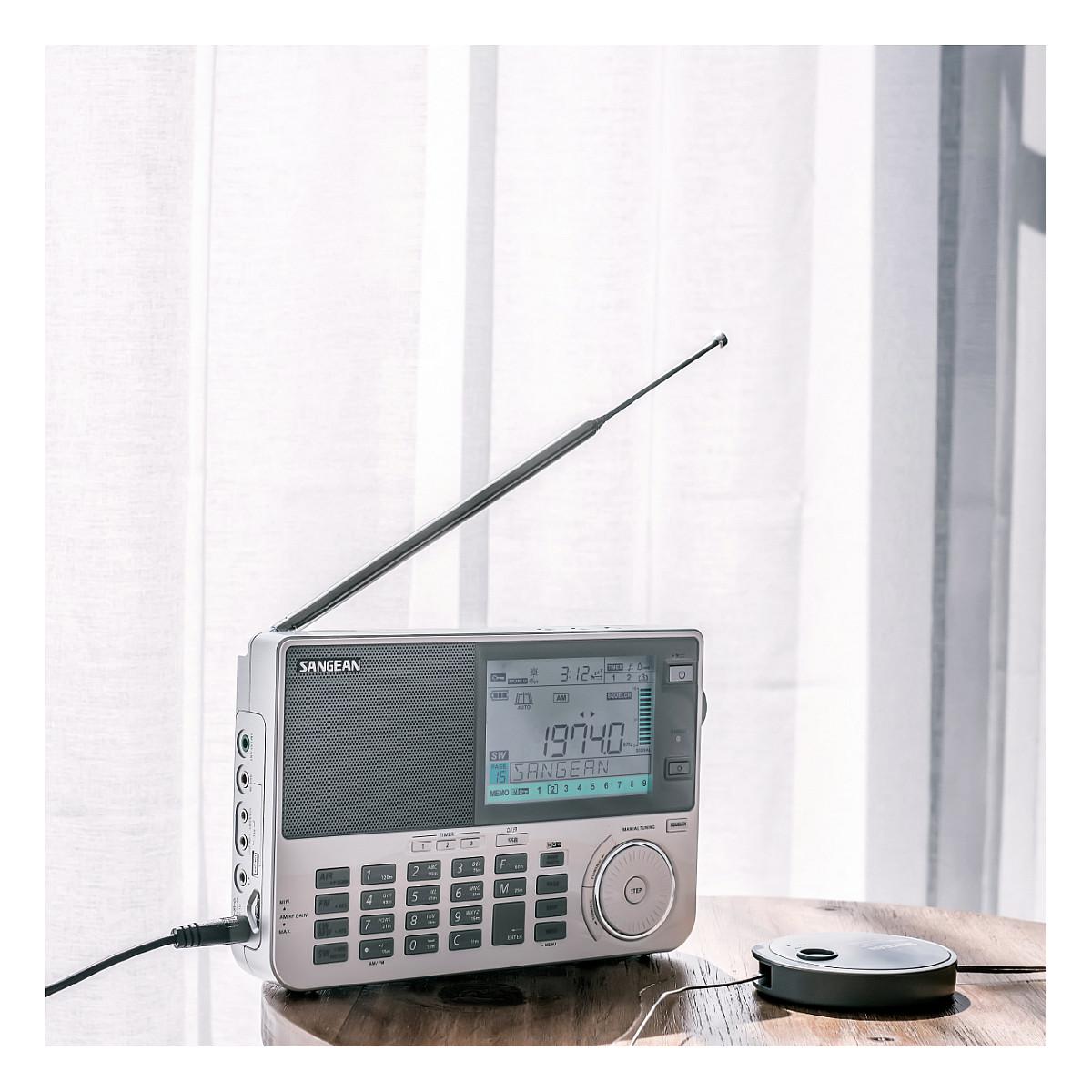 Radio portative Sangean ATS-909X2, AM, FM, LW, SW, ekran LCD, dalje kufjesh 3.5 mm - Bardhë - 5
