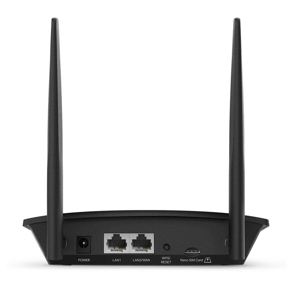 TP-Link TL-MR100 4G LTE Router – N300 Wi-Fi, SIM Card, LTE Cat 4 deri 150Mbps, 2× LAN/WAN 10/100Mbps, Antena të jashtme 4G - 3