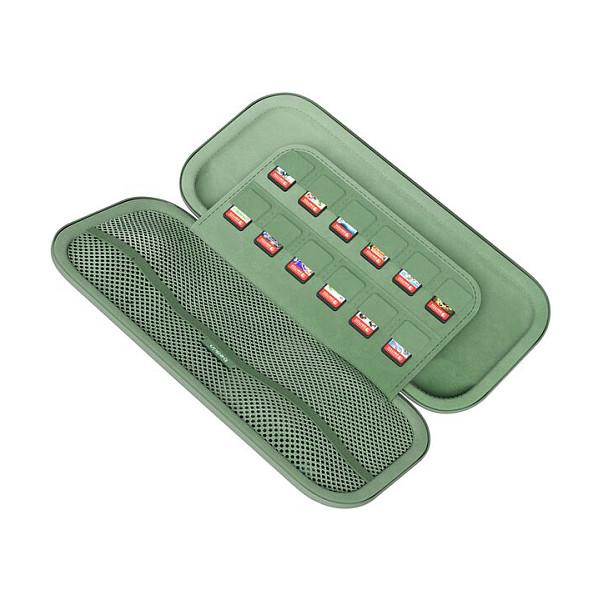 Case për Konsolë Gaming Belkin, Nintendo Switch 2, Rezistent ndaj Ujit dhe Goditjeve, Xhep për Kartela Lojërash, Mbajtëse për AirTag – Gjelbër - 5