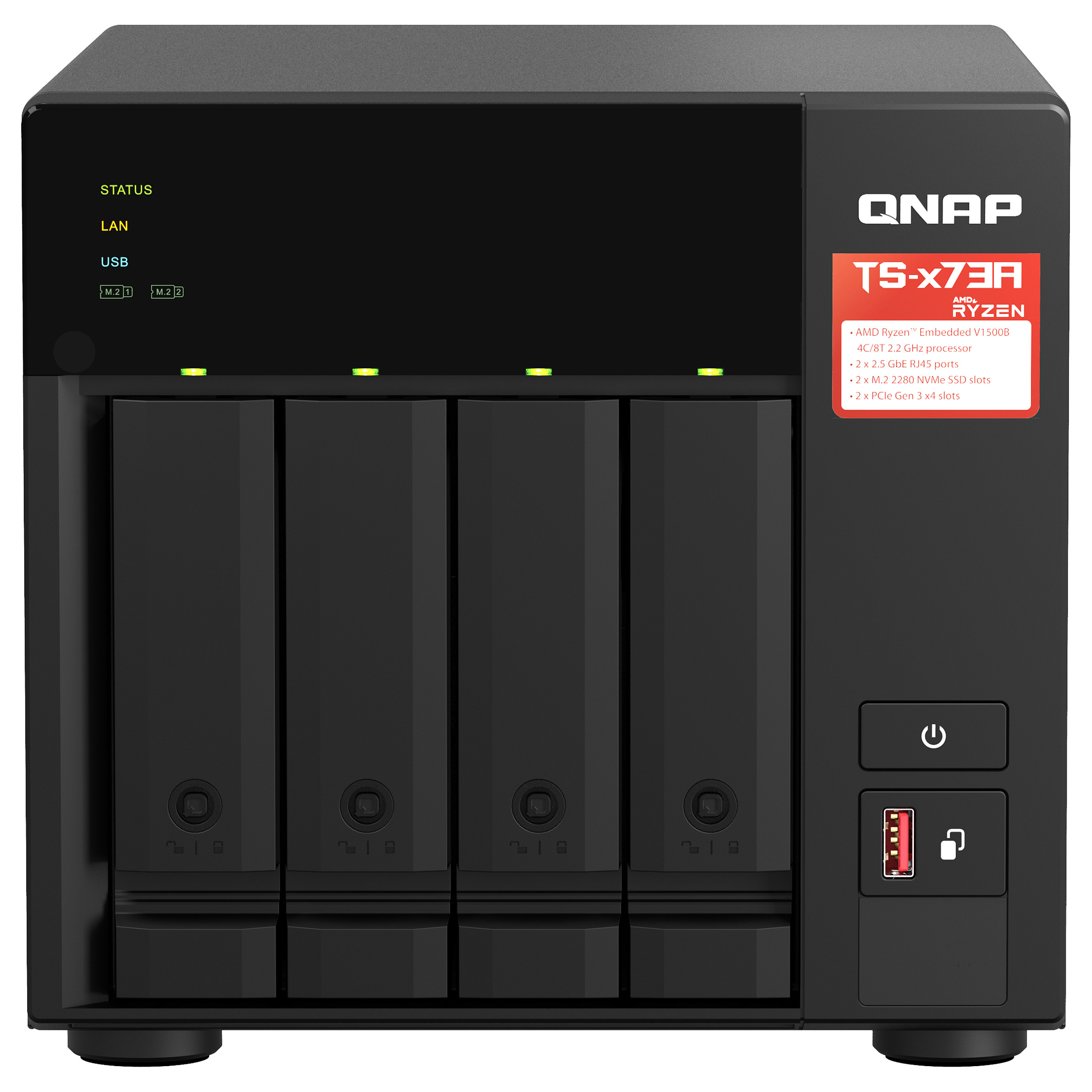 QNAP TS-473A – NAS Server for Network Storage - 1