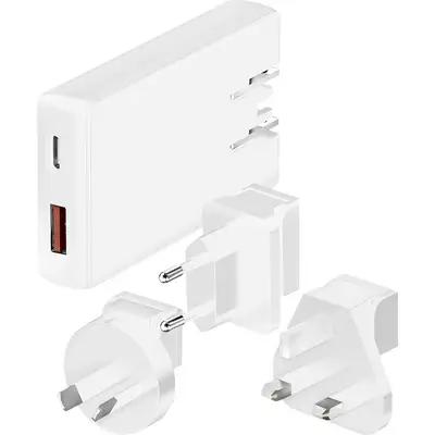 Karikues Udhëtimi Transmedia MQ 4, GaN, 45W, 1x USB-A, 1x USB-C, EU, UK, AU