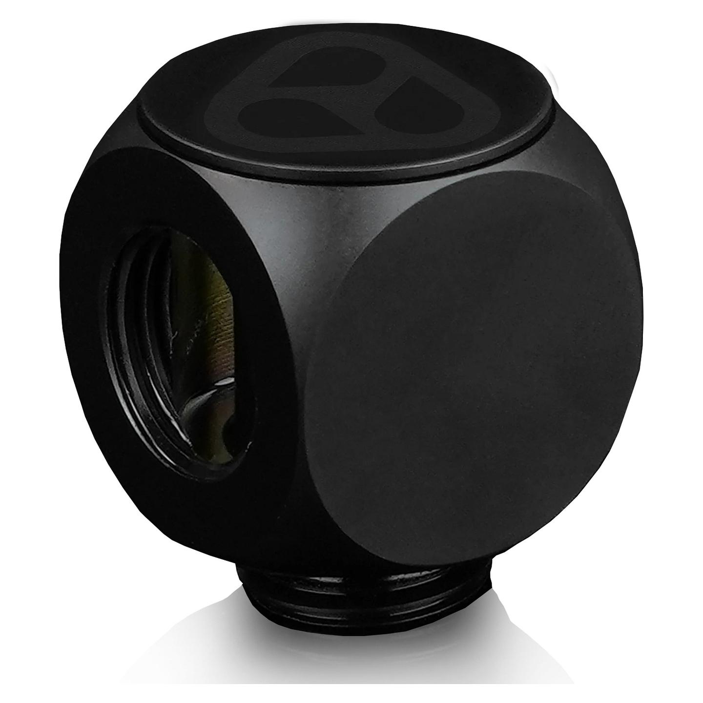 Aksesor për Ftohës Thermal Grizzly DeltaMate Rotary T / G1/4" / T-Distributor / Custom Watercooling – Zezë - 1