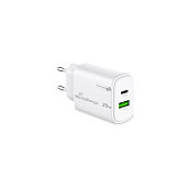 Karikues MediaRange MRMA112-2 / GaN / 25W / USB-C / USB-A / PD 3.0 / QC 3.0 - Bardhë - 2