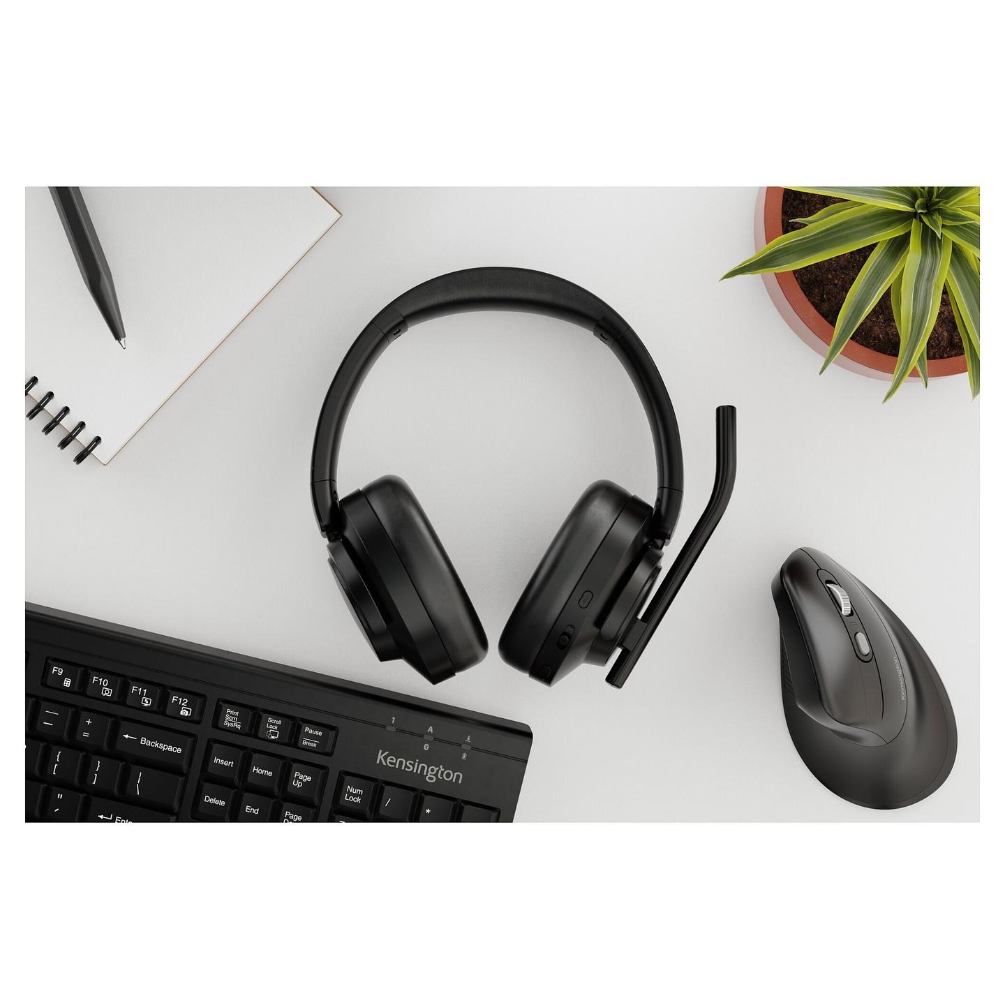 Kufje pa kabllo Kensington C3550 EQ, Over-Ear, Bluetooth 5.4, 40 mm, ANC, 20–20000 Hz, Multipoint - Zezë - 3