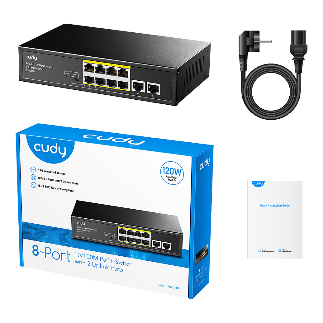 Switch 8P Cudy FS1010P PoE+ - 5