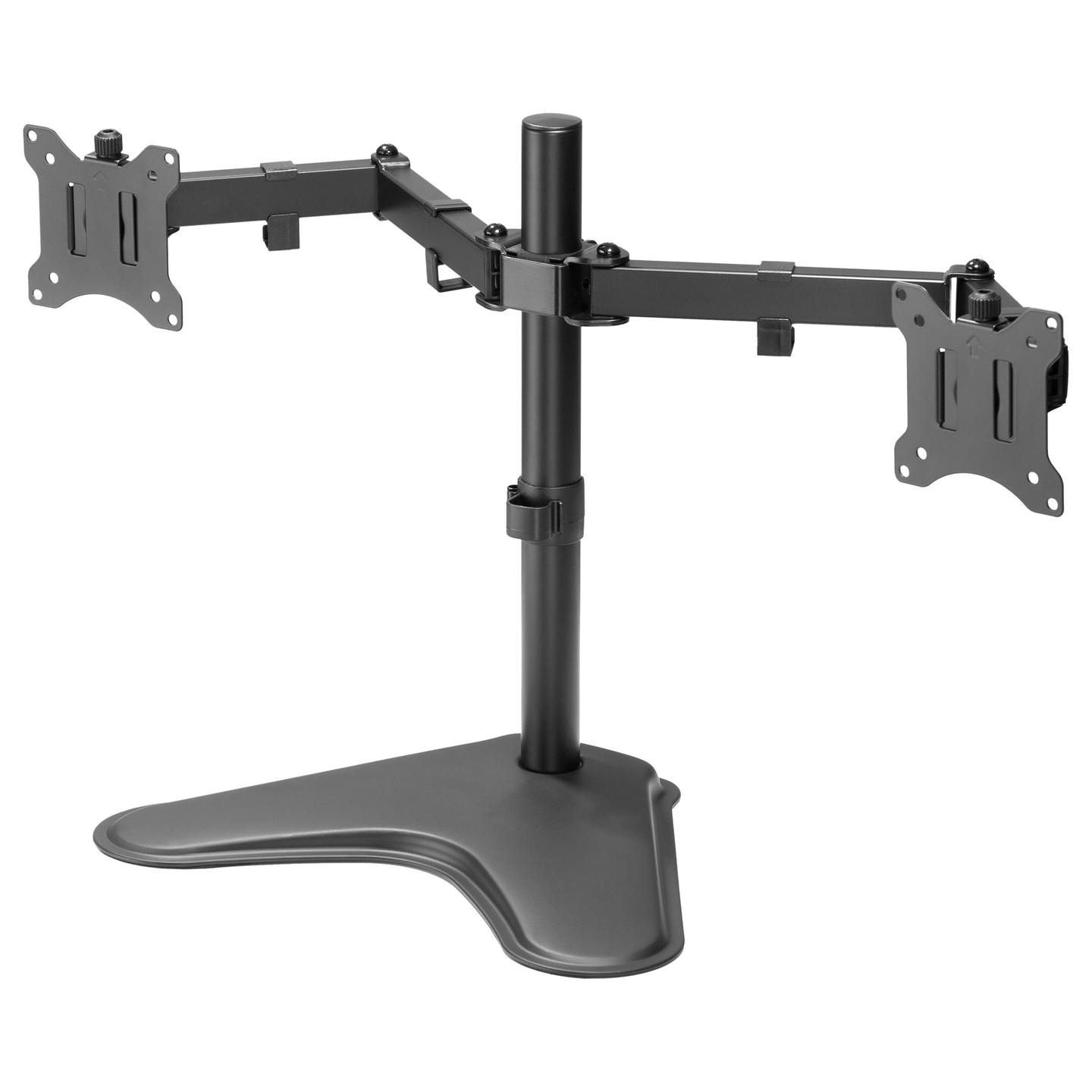 Mbajtëse për Monitor Equip 650123 , 2 Monitorë , 17–32" , deri 8kg për monitor , e rregullueshme , VESA 75x75–100x100 - Zezë - 2