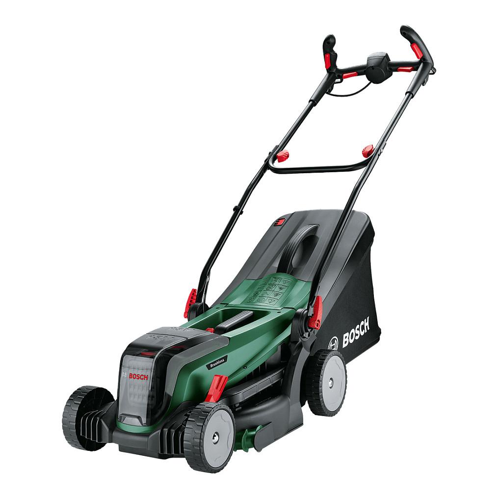 Kositëse Bari me Bateri Bosch UniversalRotak 2x18V-37-550, 2x18V, 37cm, 25–70mm, 40L, Solo - Gjelbër/Zezë