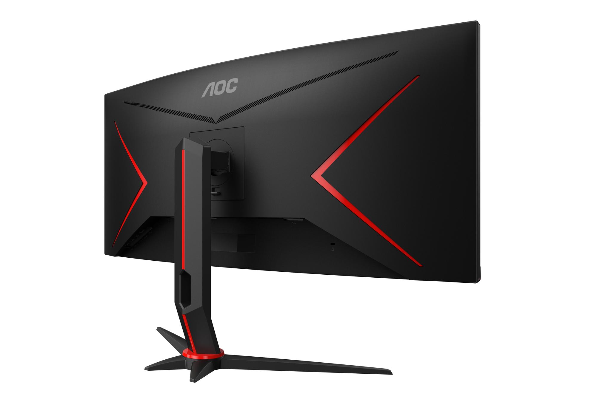 Monitor Gaming AOC CU34G2XP/BK / 34" / UWQHD Fast VA Curved / 180Hz / 1ms / HDMI+DisplayPort+USB - Zezë/Kuqe - 6