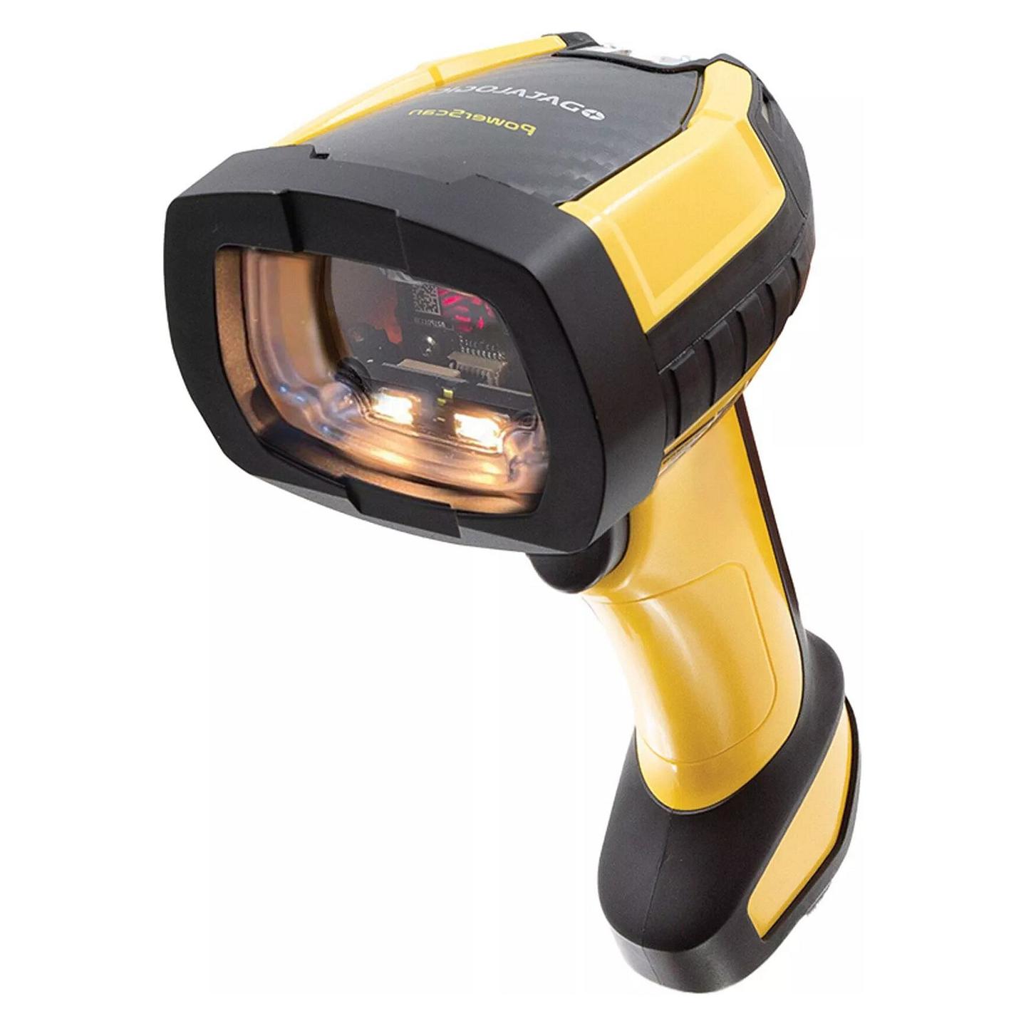 Skaner Dore për Barkode Datalogic PowerScan PM9600-SR433RBK20, 1D/2D, rreze standarde, RF 433 MHz, RS-232 – Zezë/Ver­dhë