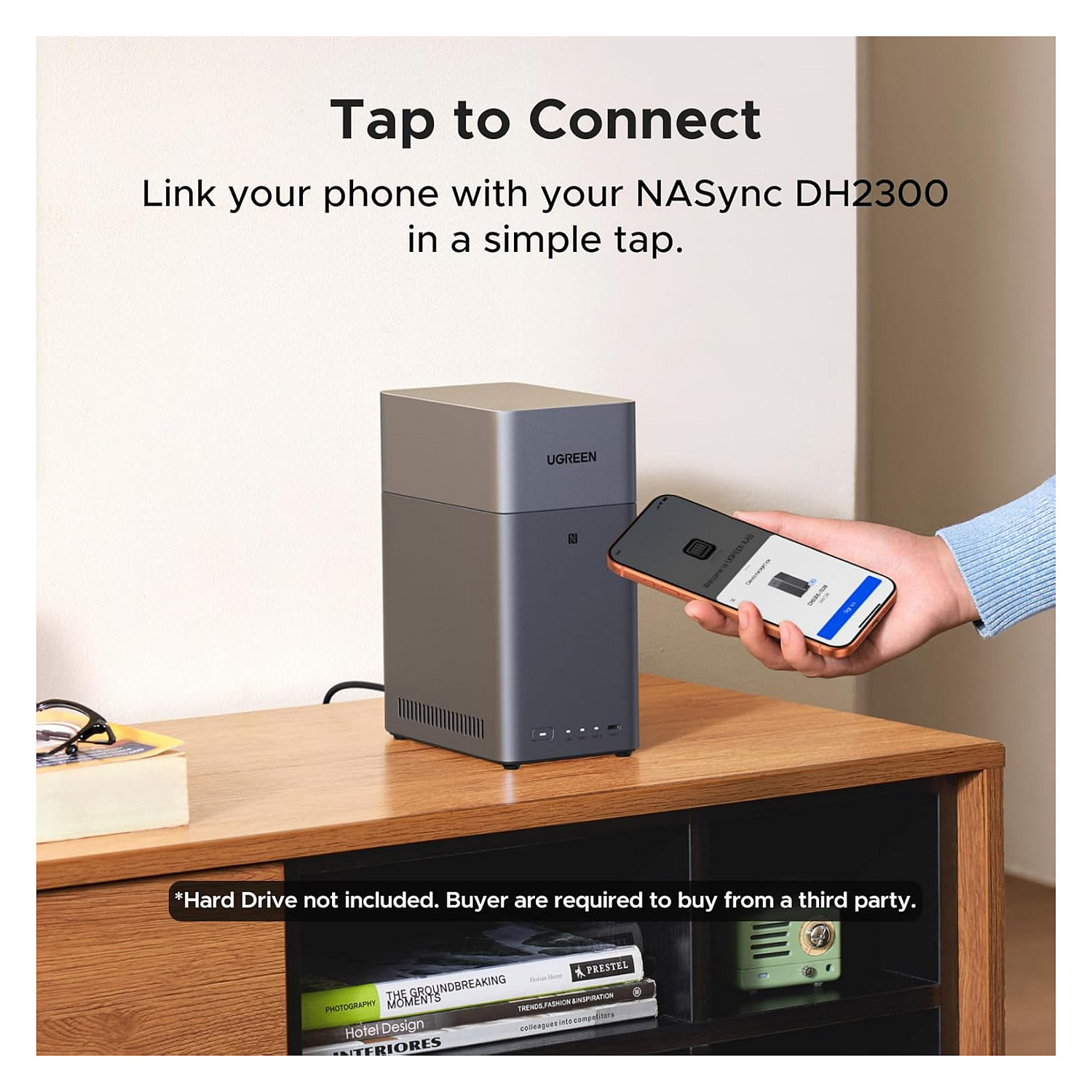 UGREEN NASync DH2300 – 2-Bay Desktop NAS, Rockchip 8-Core, 4GB LPDDR4X, 2x SATA HDD/SSD, RAID 1, 1GbE, UGOS Pro Private Cloud - 8