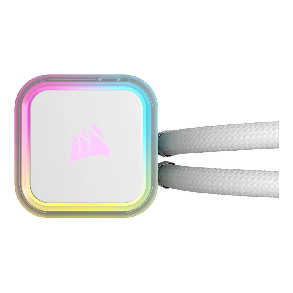 Ftohës për Procesor Corsair iCUE H100i RGB ELITE / 240mm / AIO / RGB – Bardhë - 2