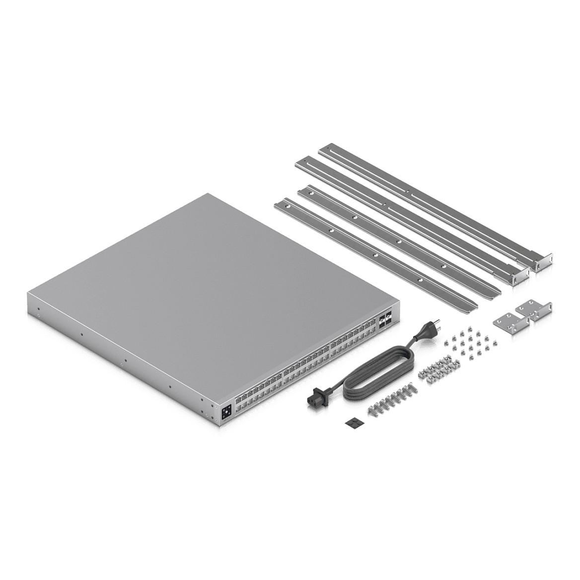 Switch Ubiquiti UniFi Pro XG 48, 32x 10GbE RJ45, 16x 2.5GbE RJ45, 4x SFP28 25Gbps, Layer 3, 920Gbps, Rack 1U - Hiri - 9