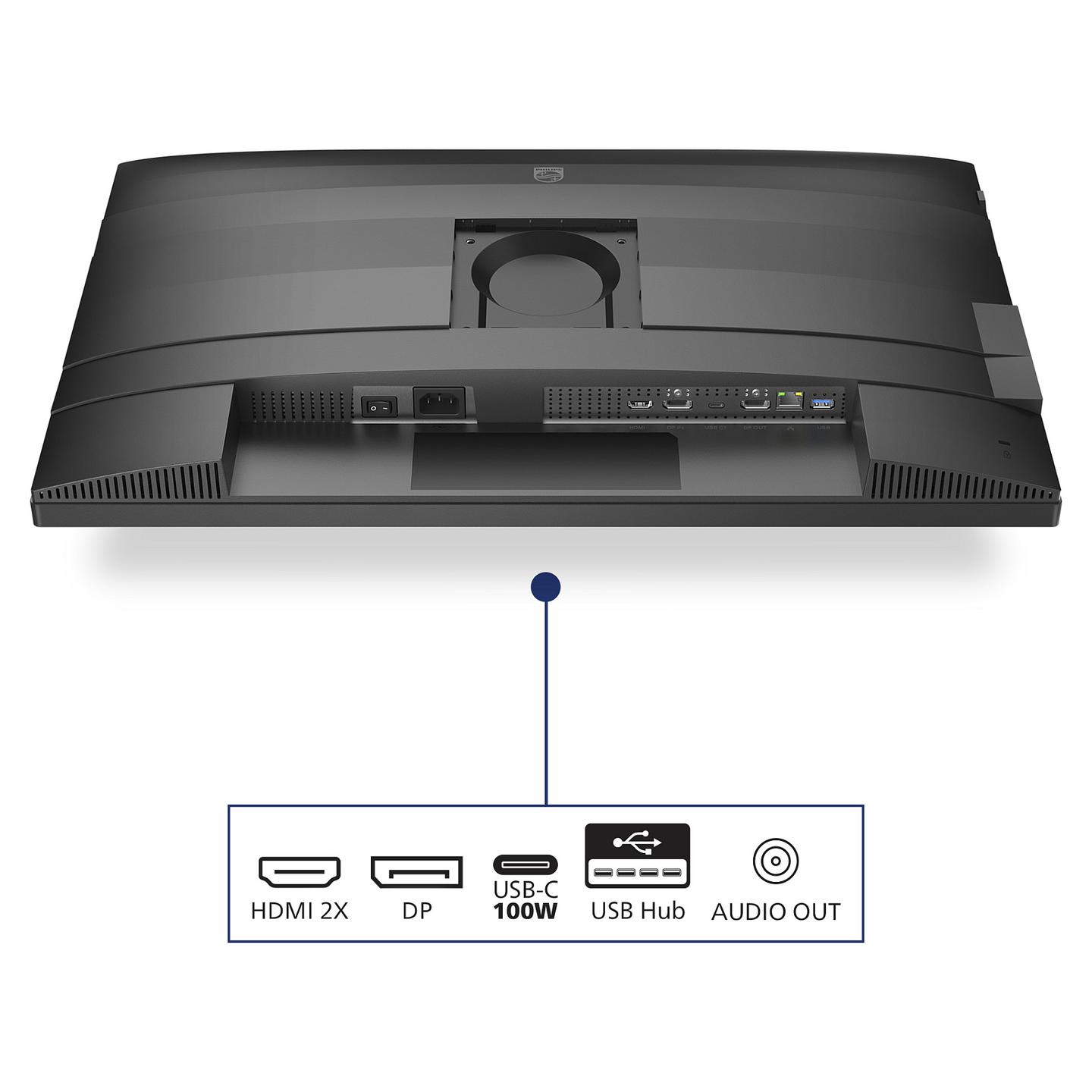 Monitor Philips 27B2U4601 / 27" / QHD IPS / 120Hz / 4ms / HDMI+DisplayPort+USB-C - Hiri - 6