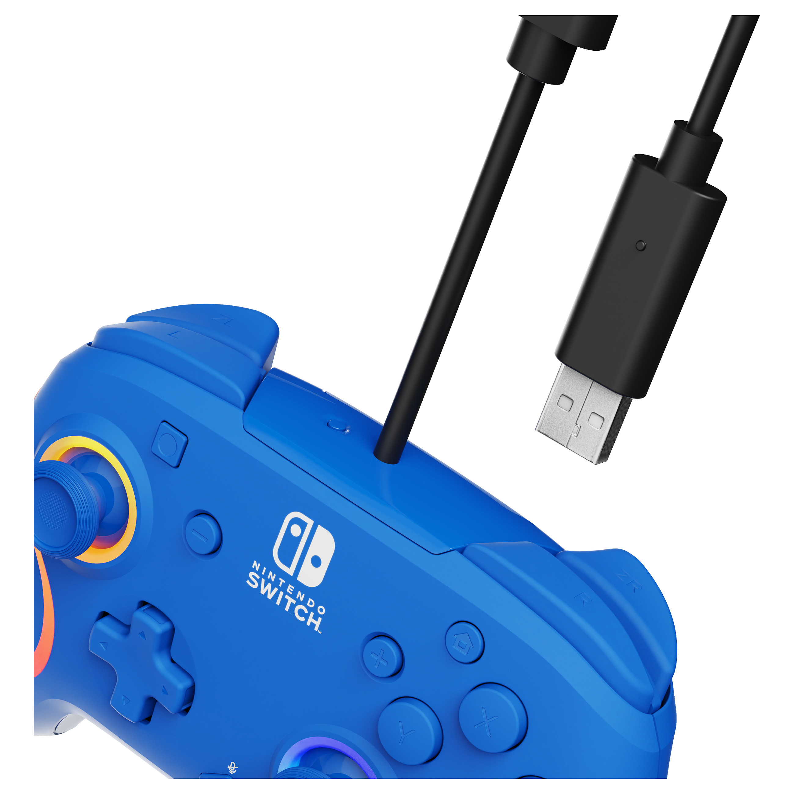 Kontroller Nintendo PDP Afterglow Wave Wireless RGB Switch - Blu - 4