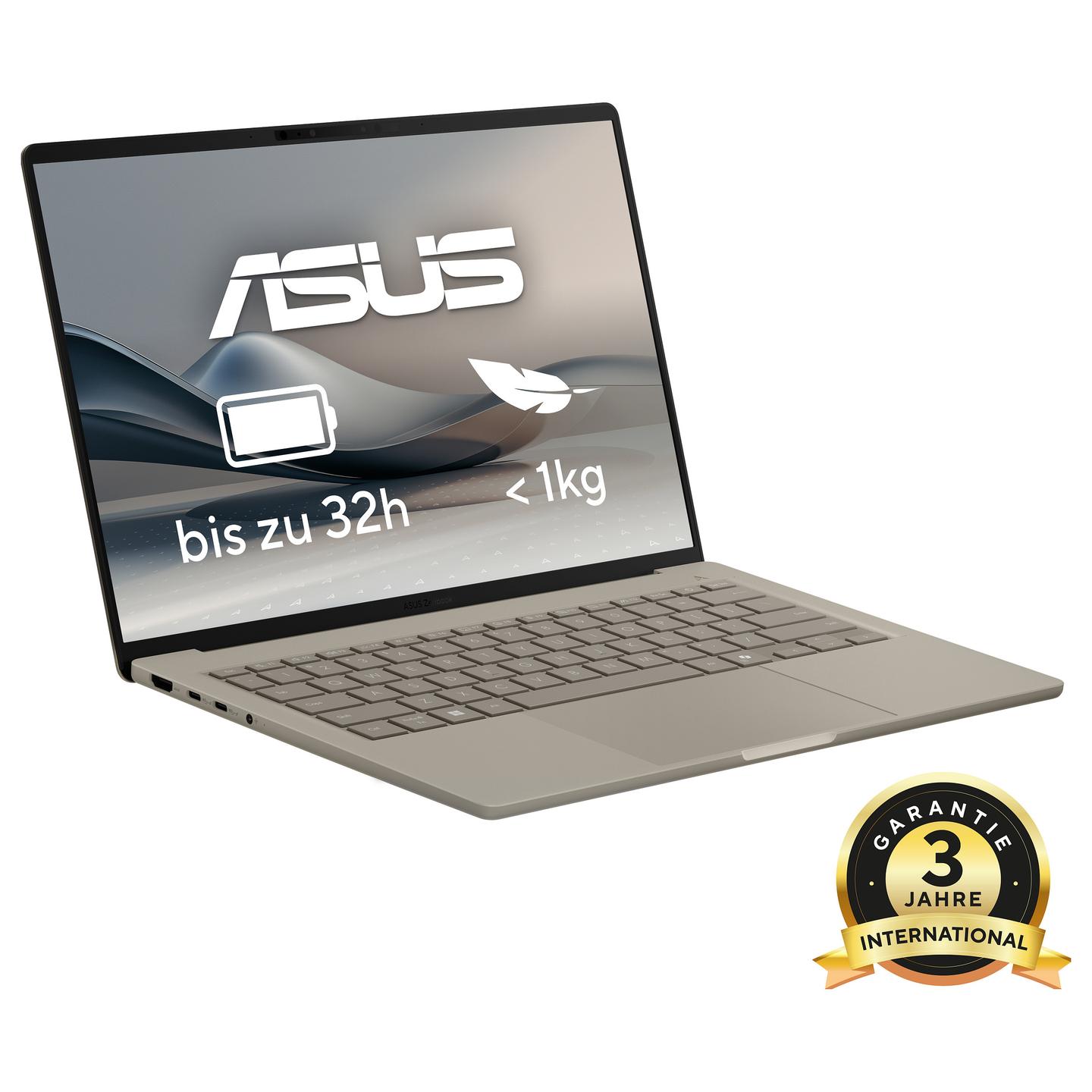 Laptop ASUS Zenbook A14 UX3407QA-QD488W / Snapdragon X1-26-100 / 16GB LPDDR5x / 1TB / 14" WUXGA OLED / Qualcomm Adreno - Krem - 4