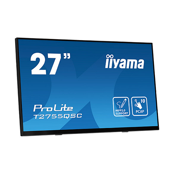 Monitor IIYAMA T2755QSC-B1 / 27" / Quad HD IPS / LCD / Touchscreen / 75 Hz / 5 ms / HDMI+USB+DP+HDCP - Zezë - 3