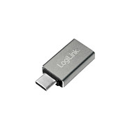 Adapter USB LogiLink AU0042 / USB-C mashkull në USB-A femër / USB 3.2 Gen 1 / 5 Gbit/s / OTG / 15W - Argjend