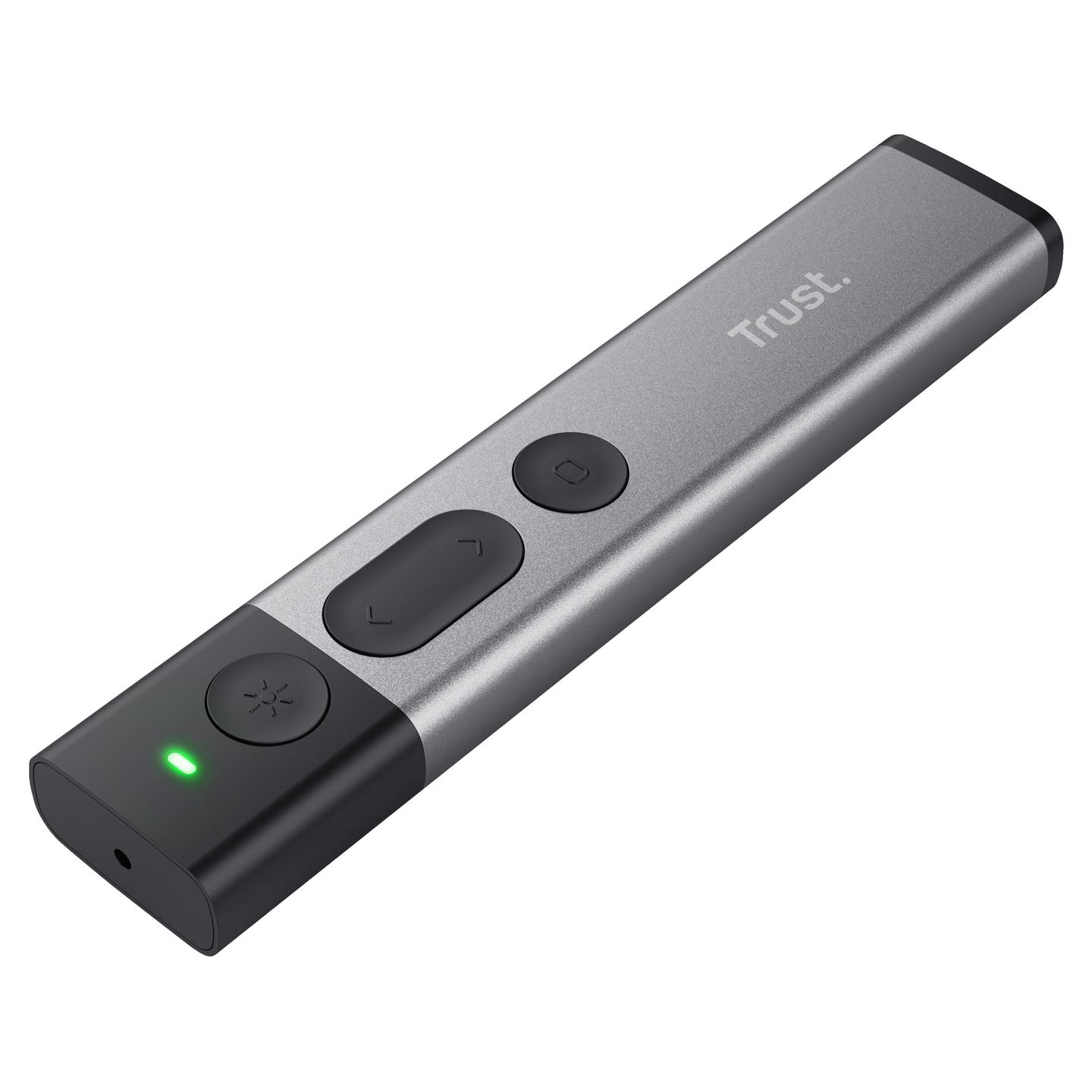 Prezantues pa kabllo Trust Kazun, RF, USB, Laser Pointer i kuq - Argjend dhe zezë - 3