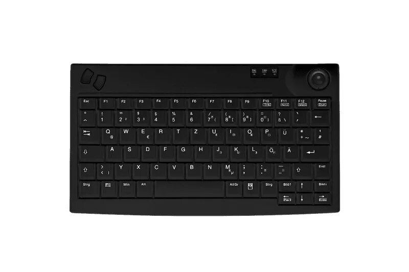 Tastierë me kabllo / Cherry Active Key AK-440 / Mekanike / USB / QWERTZ DE / TKL / Trackball i integruar - E zezë 