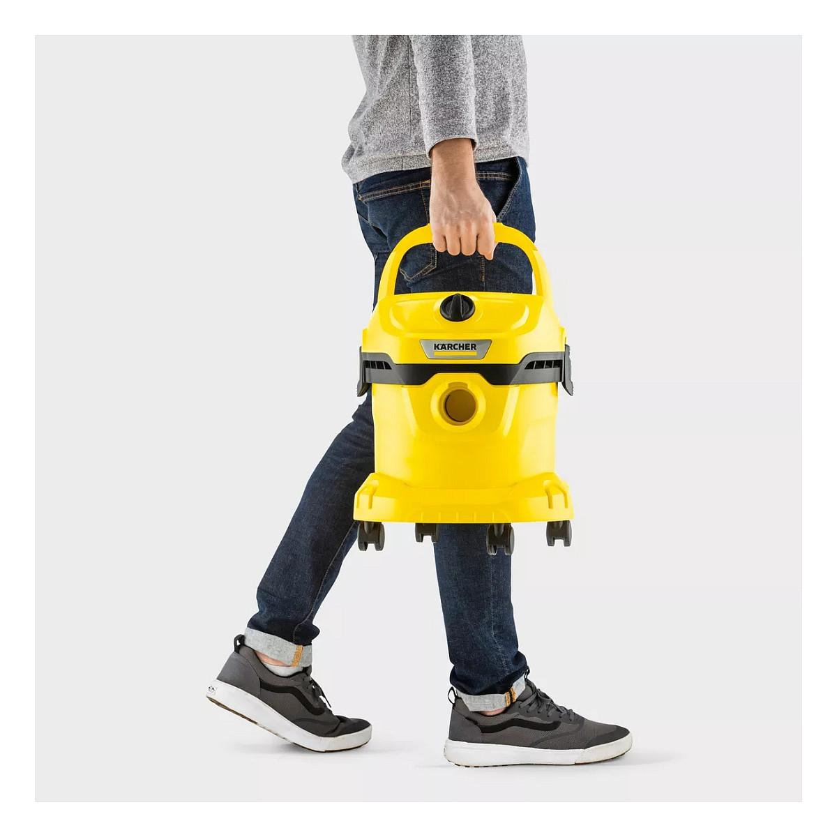 Fshesë me Vakum Kärcher WD 2 Plus V-12/4/18 / 1000W / 12L / 220W / 4m / 1.8m – Verdhë - 10