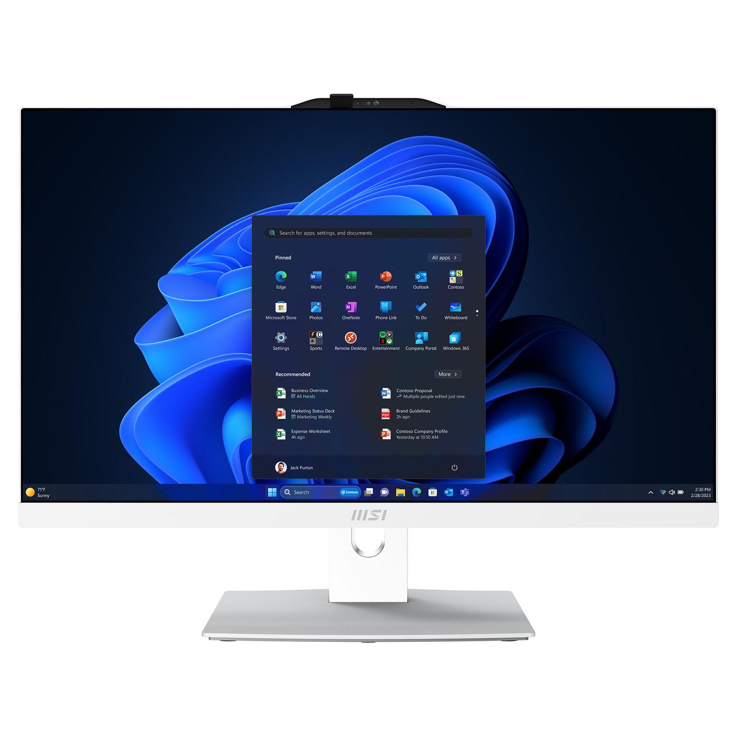 AIO MSI Modern AM242P 1M-2097EU, Core 7 150U, 16GB DDR5, 512GB, 23.8" FHD IPS, Intel Graphics, Maus - Bardhë - 11