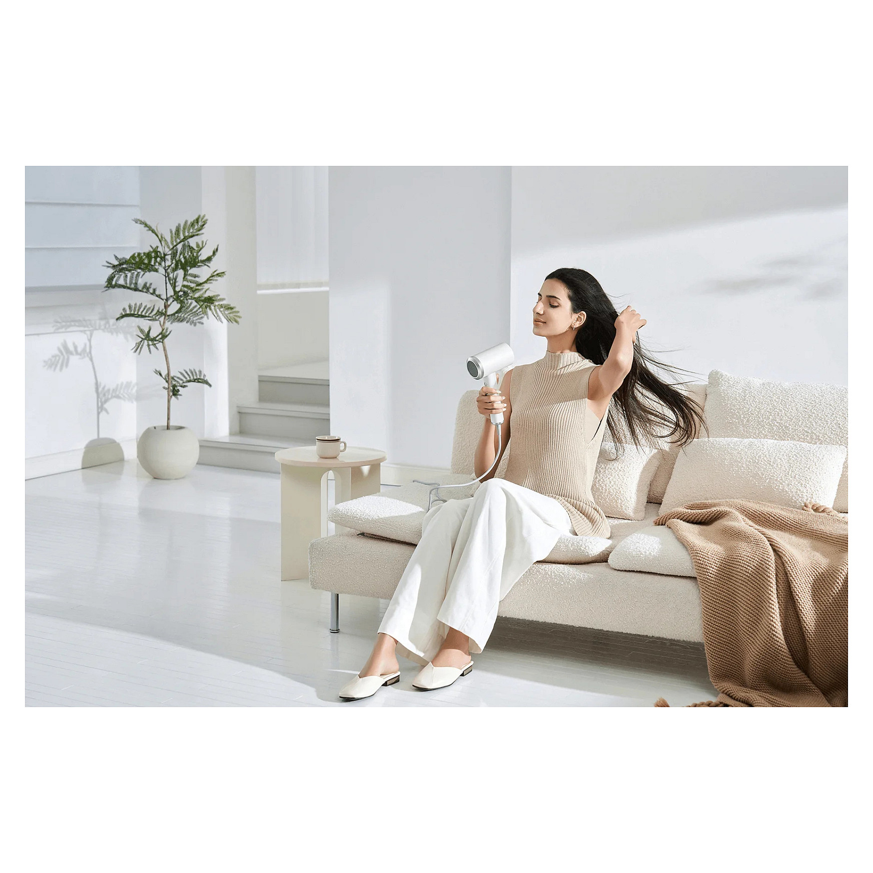 Tharëse për flokë Xiaomi High-speed Ionic GSHGL01LX / 1600W / 110.000 RPM / 62m/s / Brushless / Ionic / 3 Temperatura / 2 Shpejtësi – Argjend/Bardhë - 4
