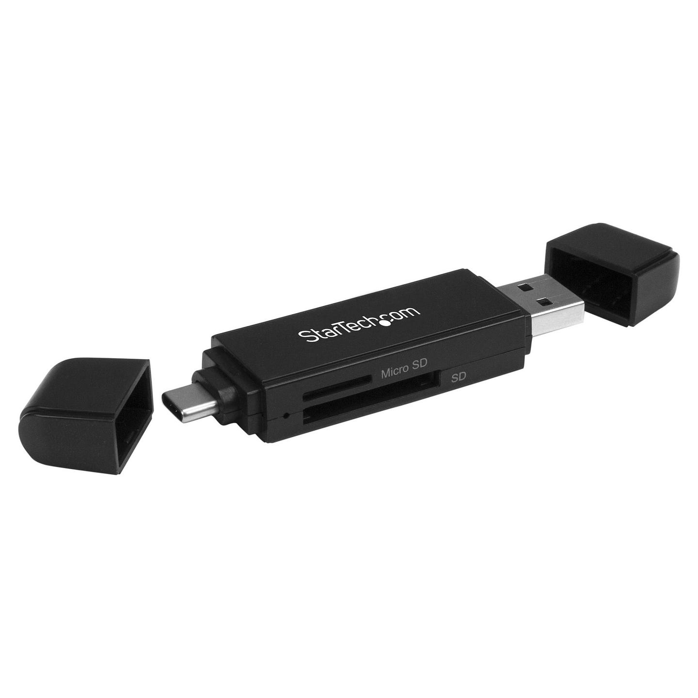 Lexues Kartelash StarTech.com SDMSDRWU3AC , SD/MMC , microSD , USB-A dhe USB-C , USB 3.2 Gen 1 , 5Gbps , 2TB - Zezë - 2