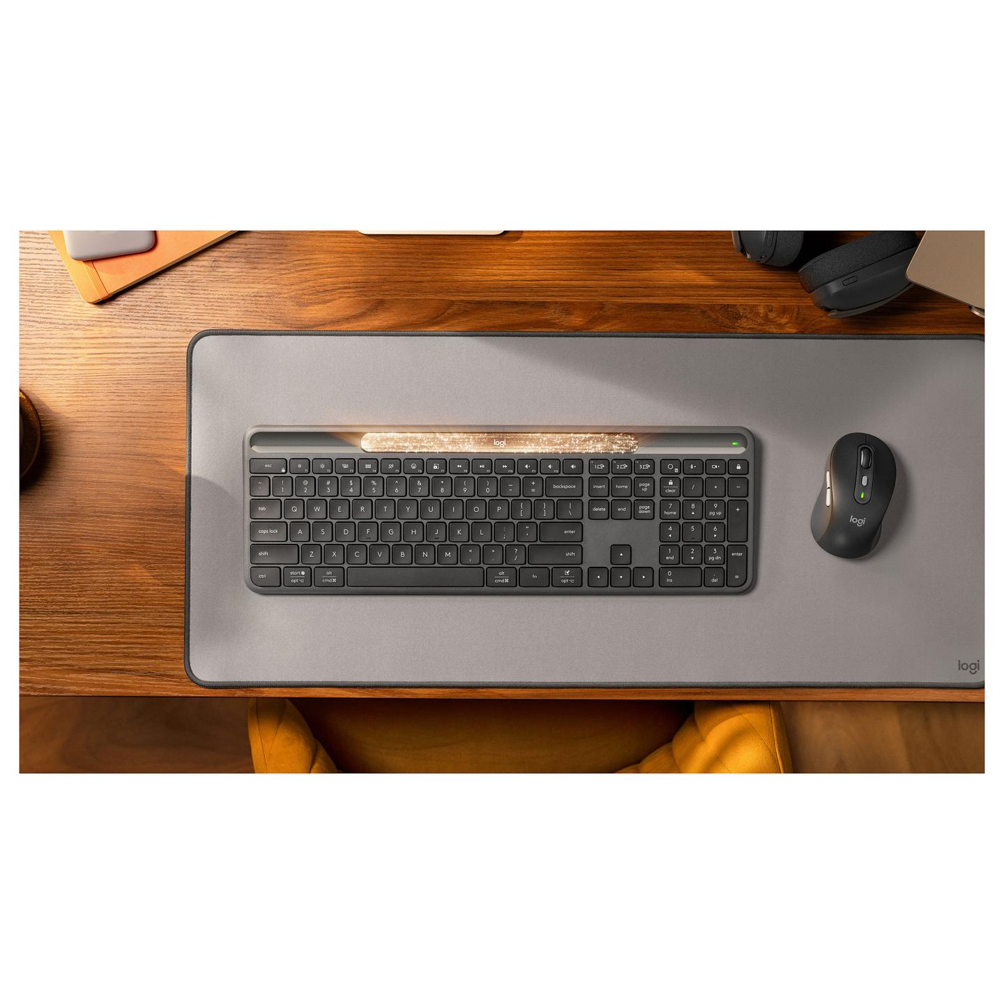 Tastierë Pa kabllo Logitech Signature Slim Solar+ K980 / 920-013756 / Paneli Diellor (Solar) / Lidhja Wireless 2.4GHz & Bluetooth / Bateri e Rinkarikueshme – Grafiti - 8