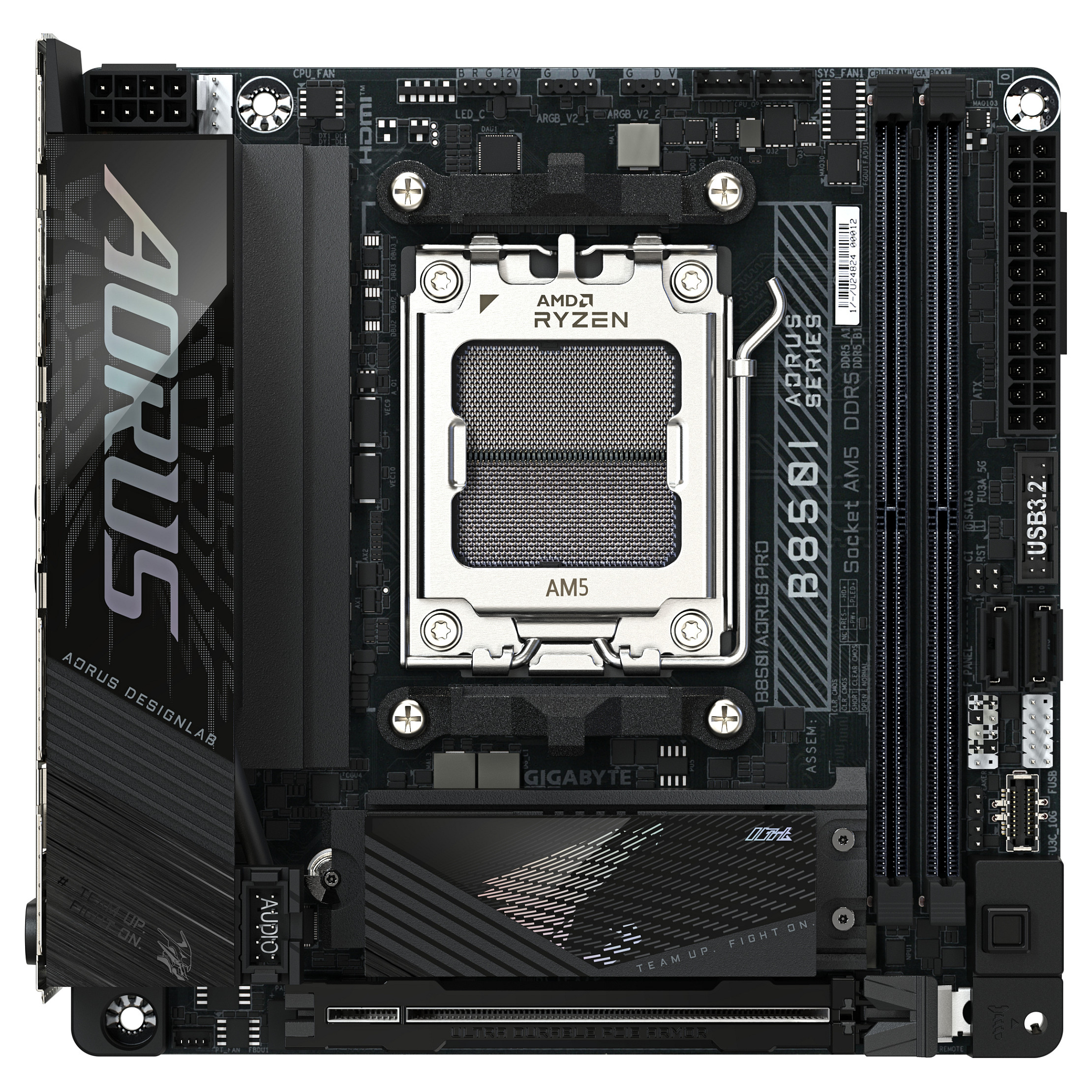Pllakë Amë AMD AM5 B850I AORUS Pro / mITX / DDR5 / HDMI - 2