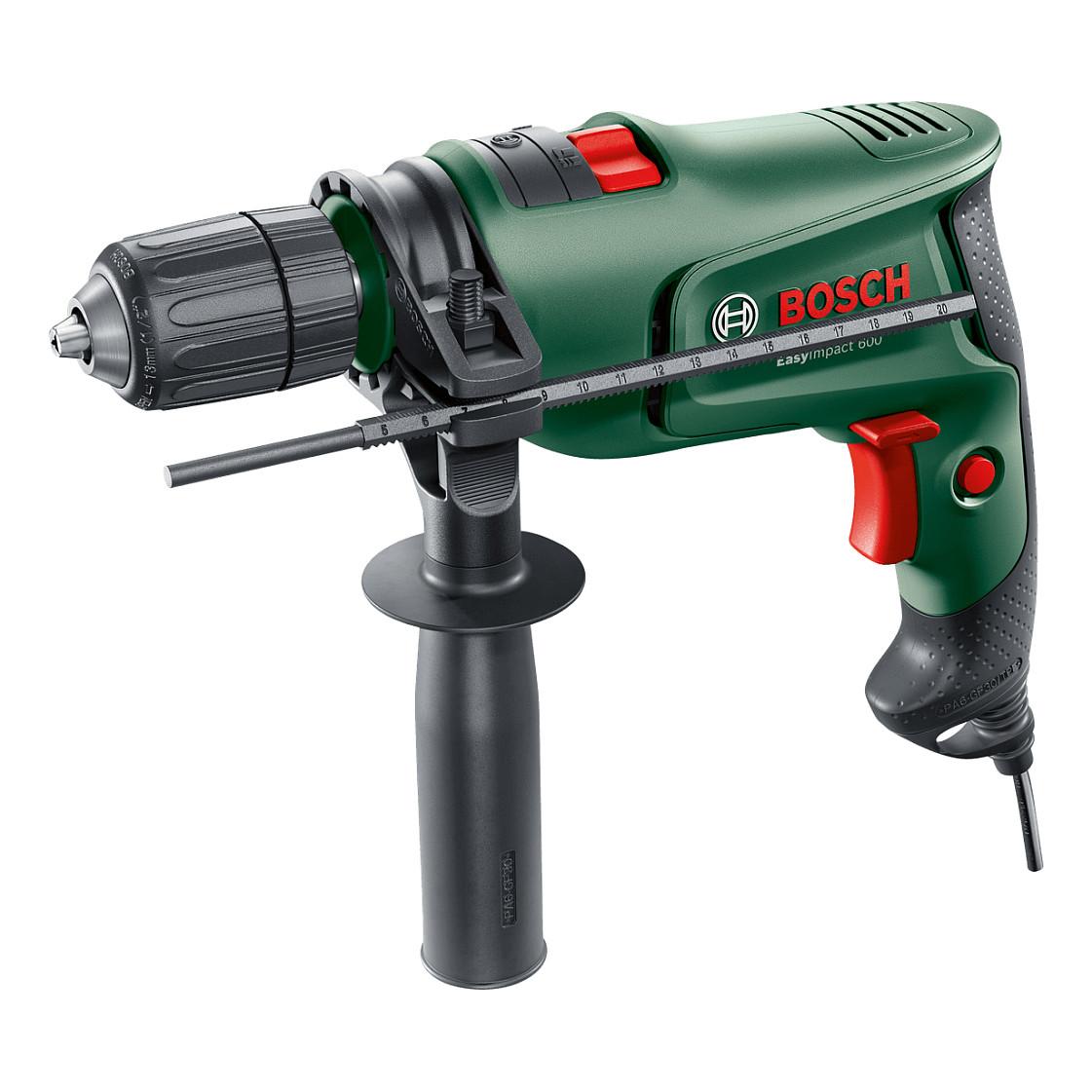 Shpuese me Goditje Bosch EasyImpact 600, 600W, 3000rpm, 13mm, 25mm - Gjelbër/Zezë