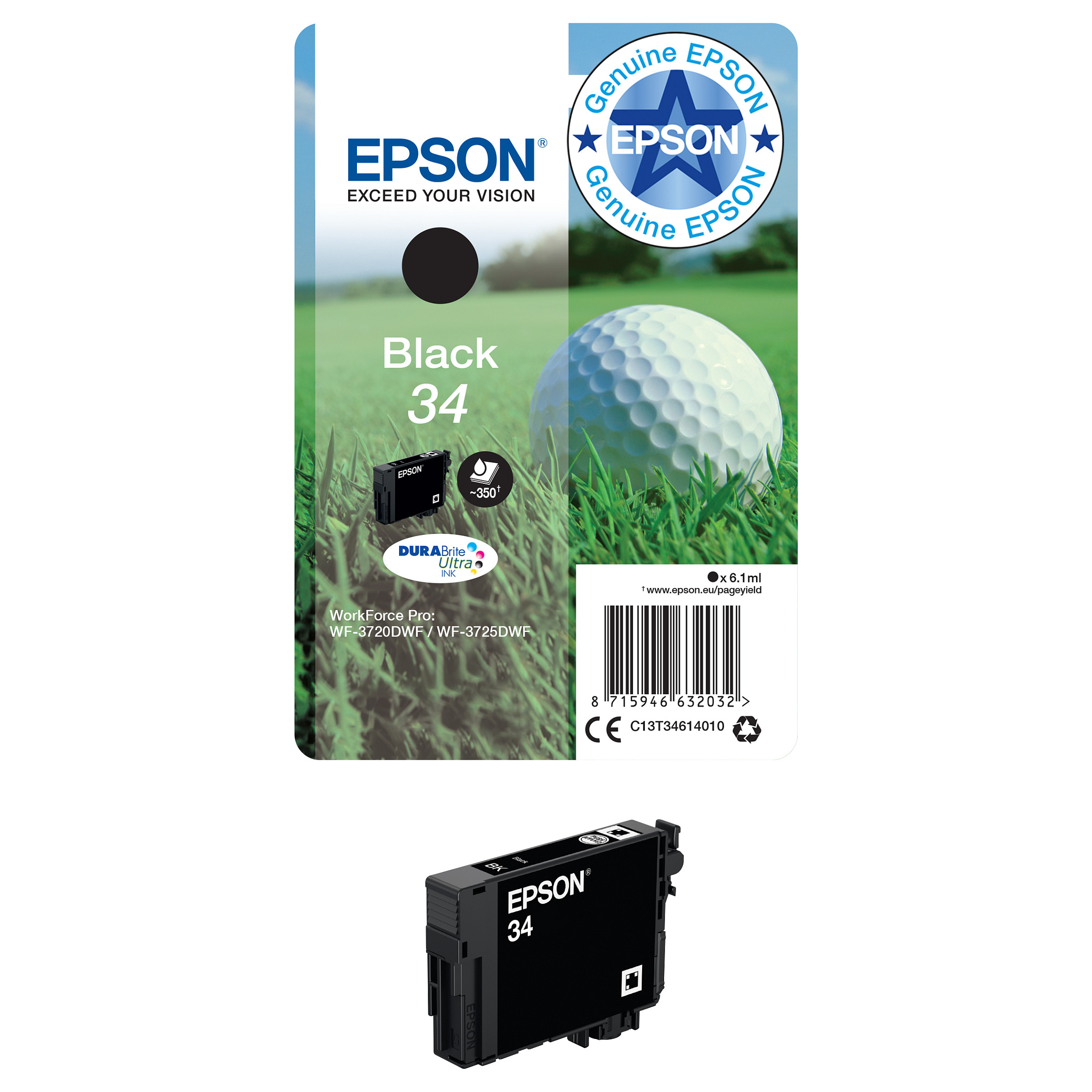INK Epson T3461 deri në kapacitet standard sipas ISO/IEC 24711 - Zezë - 2