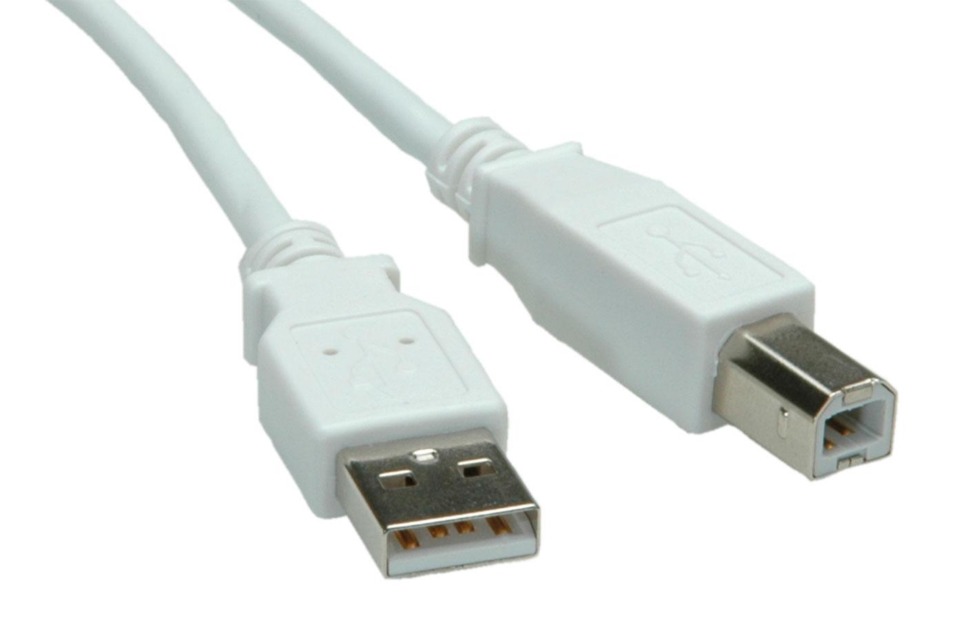 Kabllo USB VALUE 11.99.8819 / USB-A në USB-B / USB 2.0 / 1.8m - Hiri