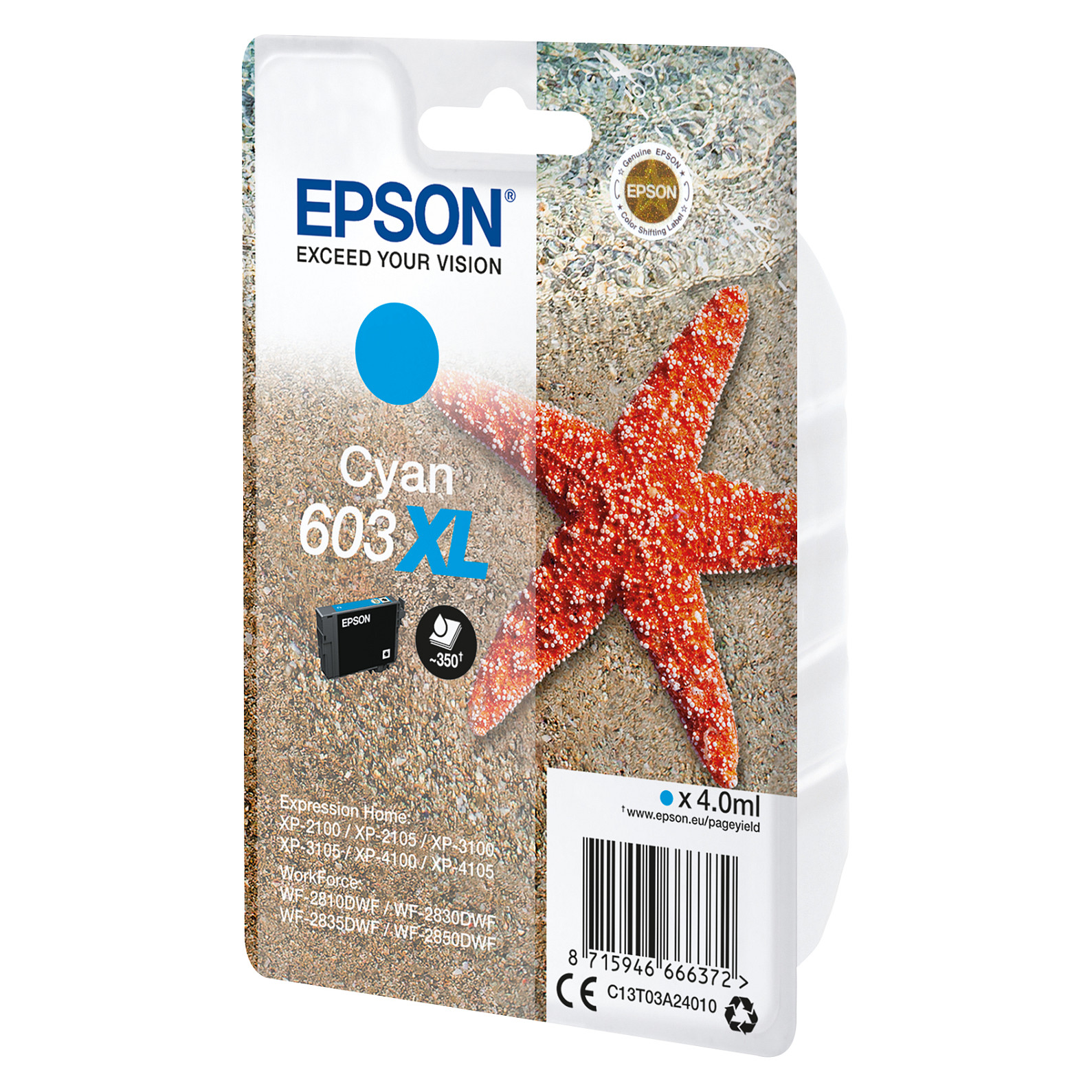 INK Epson 603XL C13T03A24010 / 350 faqe | Tintenpatrone Original – Blu - 1