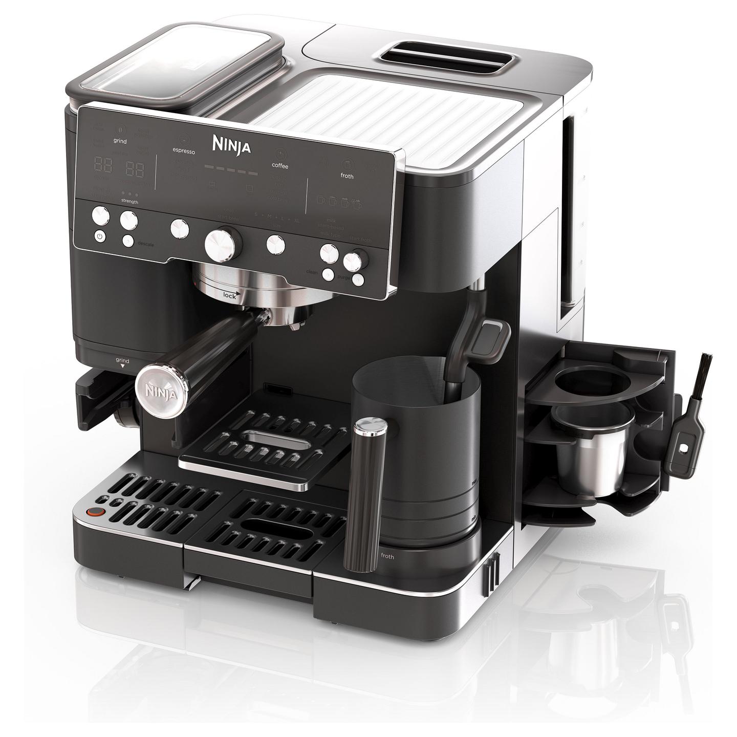 Aparat për Kafe Ninja Luxe Café Premier ES601EUBK, 1650 W, Mulli i Integruar, 25 Nivele Bluarjeje, 2 L – Zezë - 2