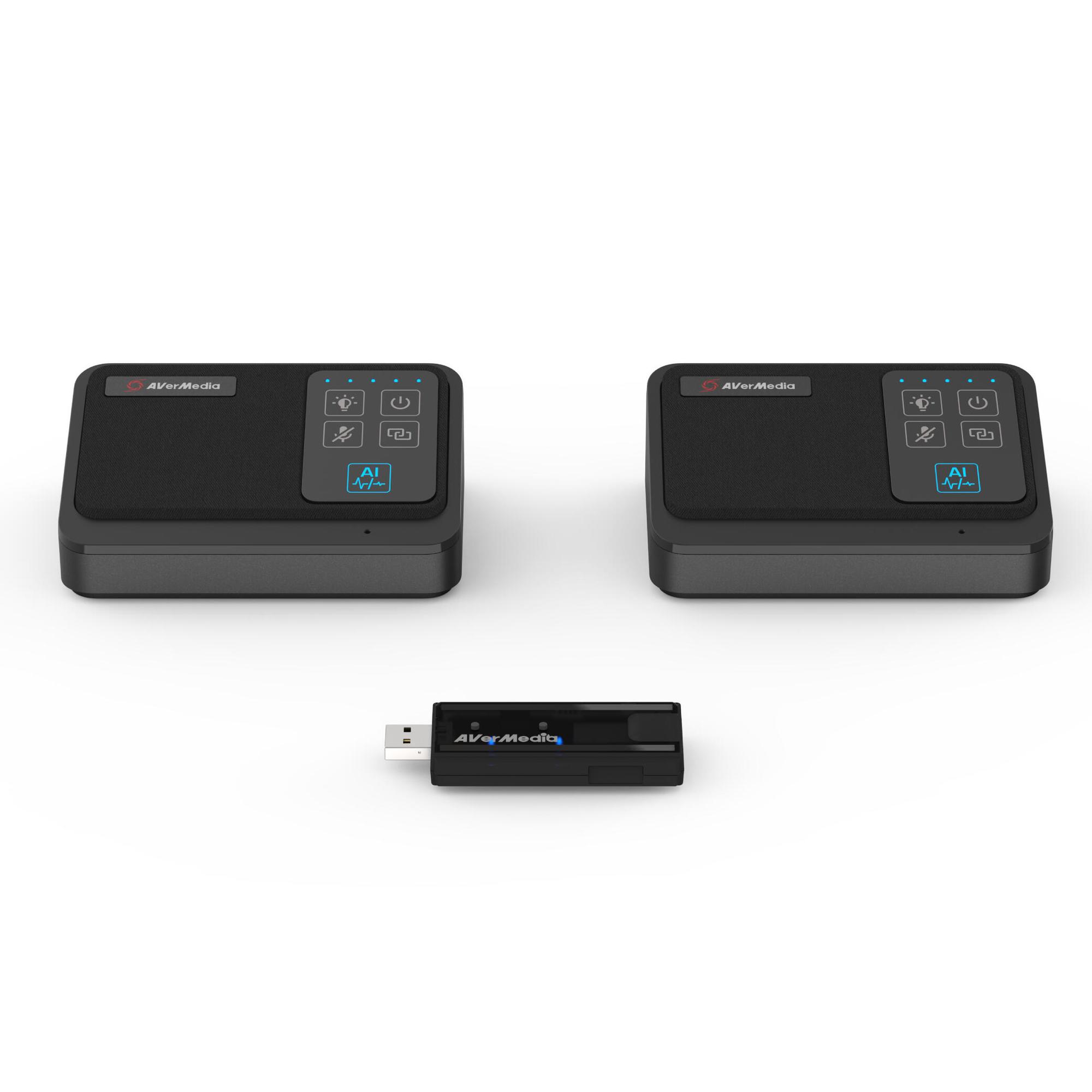 Aksesorë për Konferencë AVerMedia AW111 Wireless Microphone Expansion Kit + USB-C - Zezë - 1