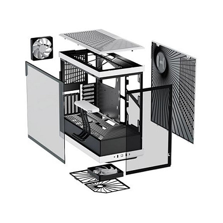 Kasë PC HYTE Y40 / Mid Tower / ATX / Dual Chamber / Tempered Glass - Bardhë - 8