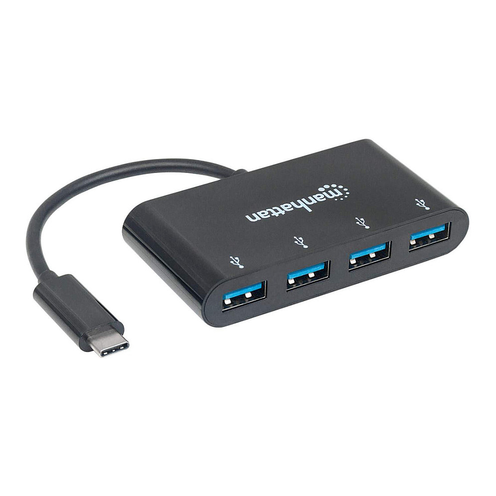 HUB Manhattan / 4‑Port / USB 3.1 Gen1 / USB‑C Male → 4x USB‑A Ports / Power via USB - 2