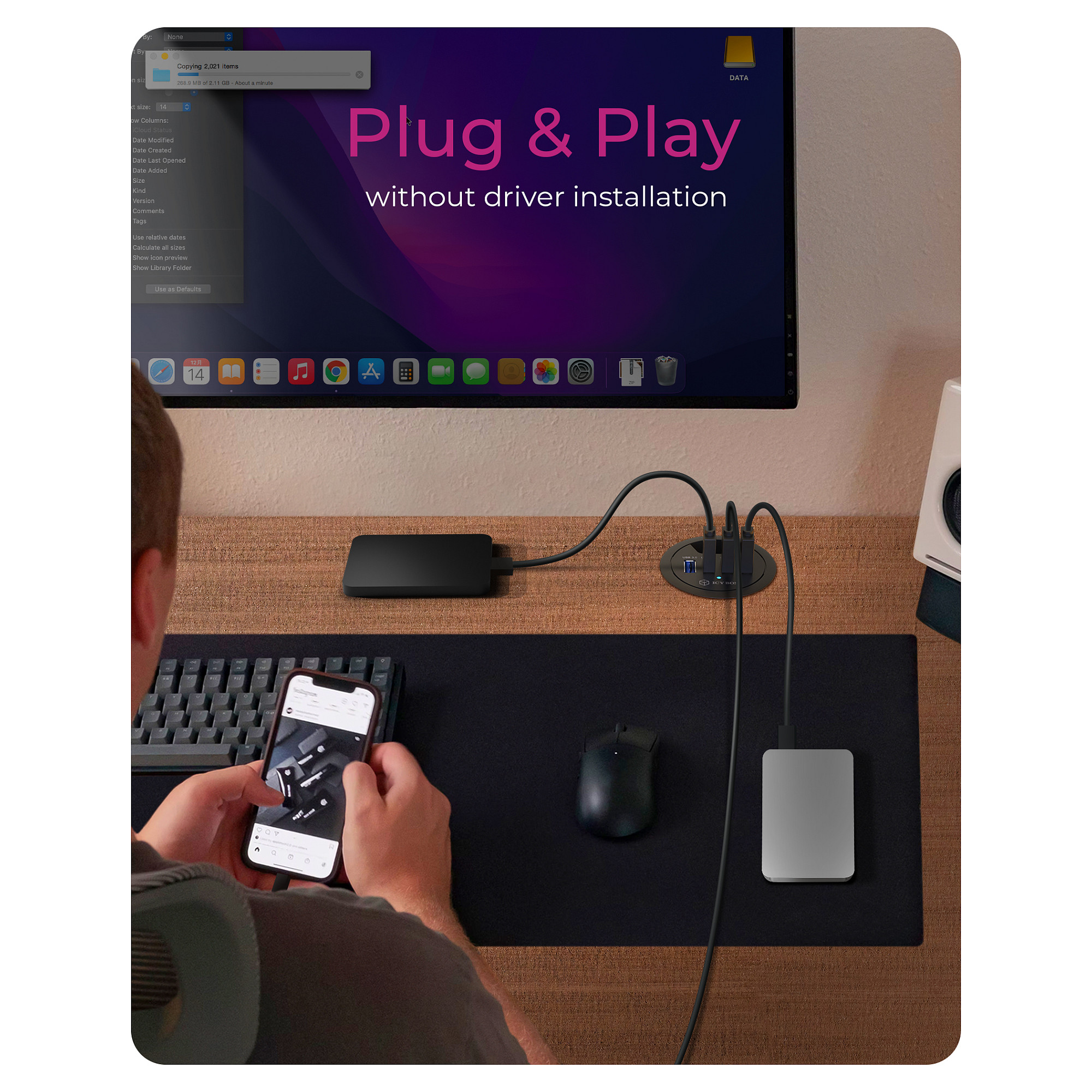HUB ICY BOX USB 3.0 4x USB Type-A / Desktop - 10