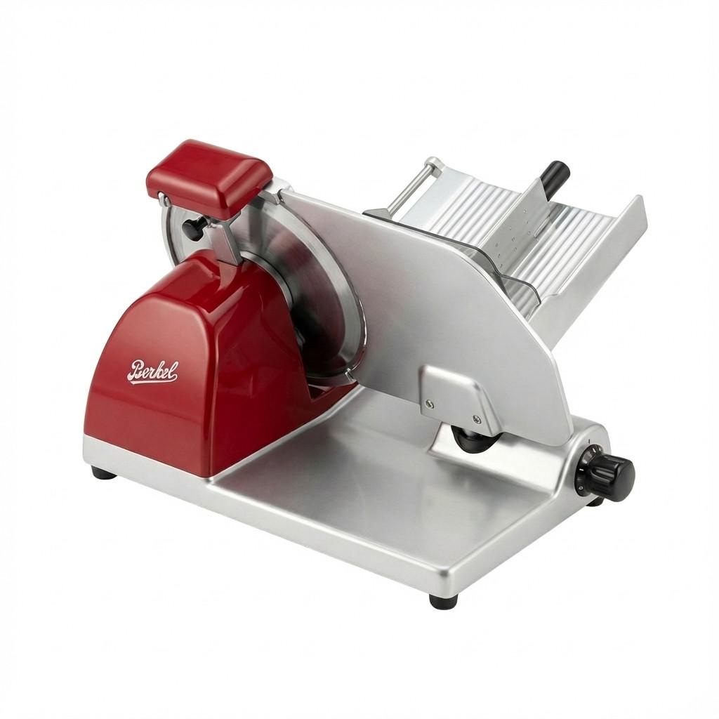 Prerëse Elektrike për Ushqime Berkel Home Line Plus 200, 190W, Teh 195mm, Prerje deri 18mm - Kuqe/Argjend