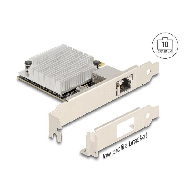 Karta të Rrjetit Delock 90758 / PCIe 3.0 x4 / 1x 10 Gigabit LAN RJ45 / 10Gbps / Aquantia AQC107S / Low Profile - 4