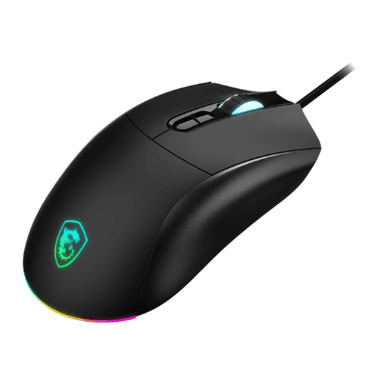 Maus Gaming MSI FORGE GM320, me kabllo, Sensor Optik, Ndriçim RGB, Dizajn Ergonomik – Zezë