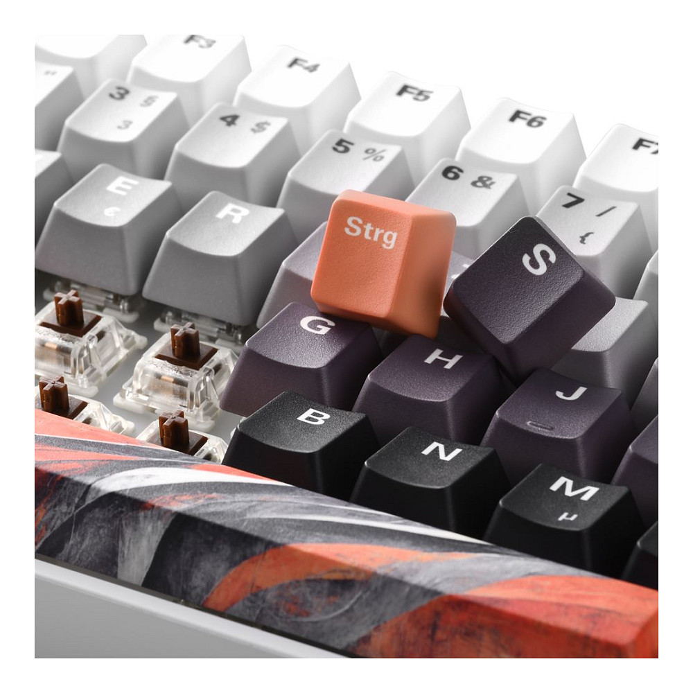 Set gaming Sharkoon SKILLER SGK50 S3 D6 / 85 keycaps PBT+Mauspad XXL 900 x 400 x 2.5mm - Portokalli / Gri - 4