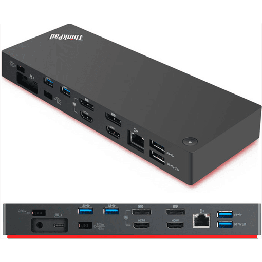 Docking Station Lenovo ThinkPad Thunderbolt 3 Workstation Gen 2 / 5x USB-A / 1x Thunderbolt 3 / 2x DisplayPort / 2x HDMI / Gigabit Ethernet / 135W PD – Zezë