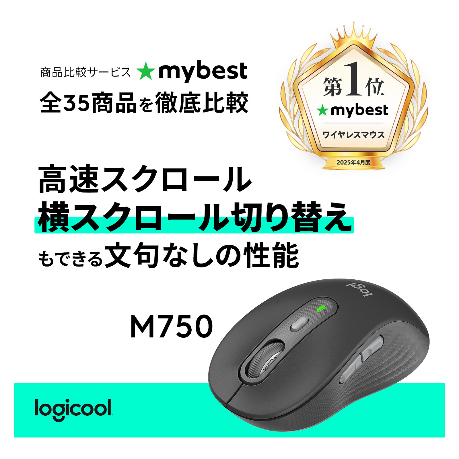 Maus pa kabllo Signature plus / M750 / L / WRLS - Grafit - 7